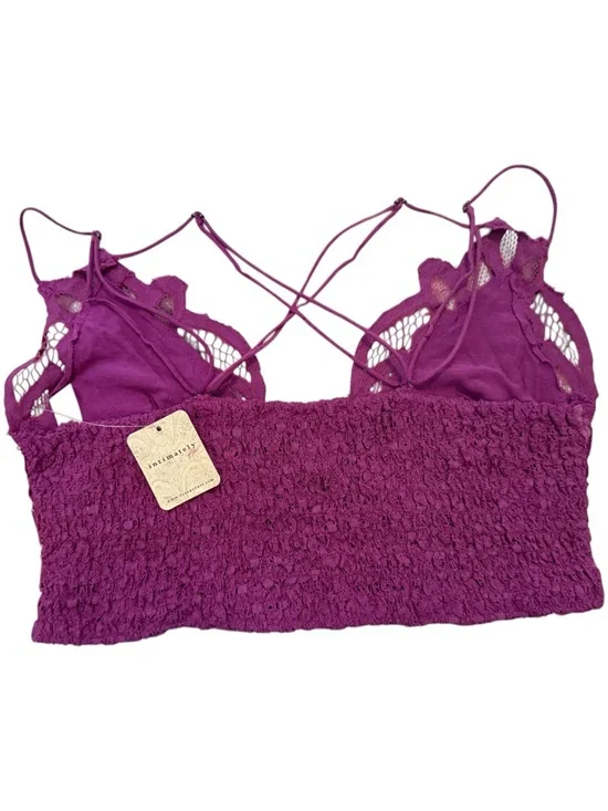 Free People Intimately FP One Radiant Orchid Lace Bralette XL NWT Boho Crochet - Picture 2 of 7